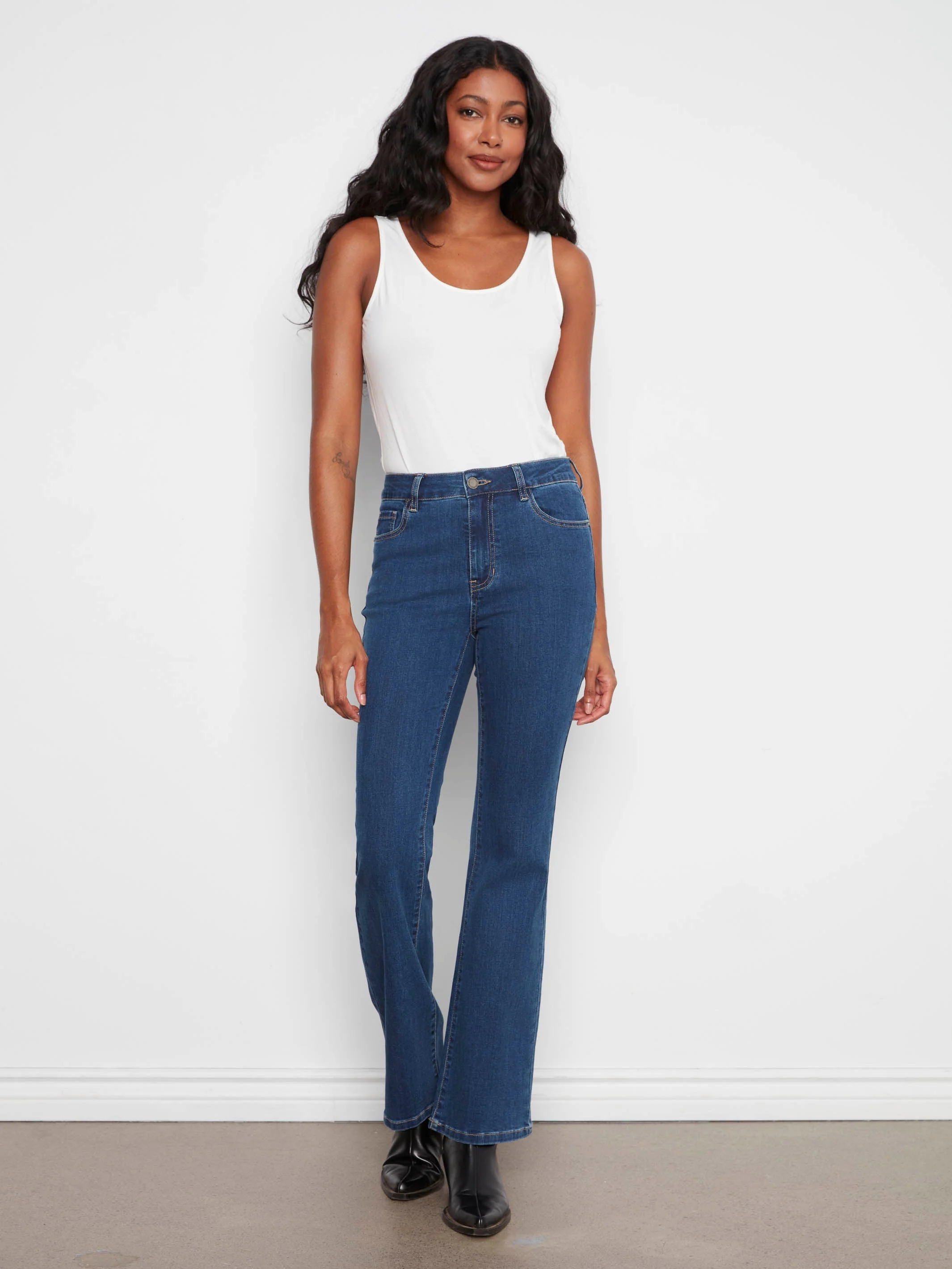 Flare Leg Jeans - Indigo