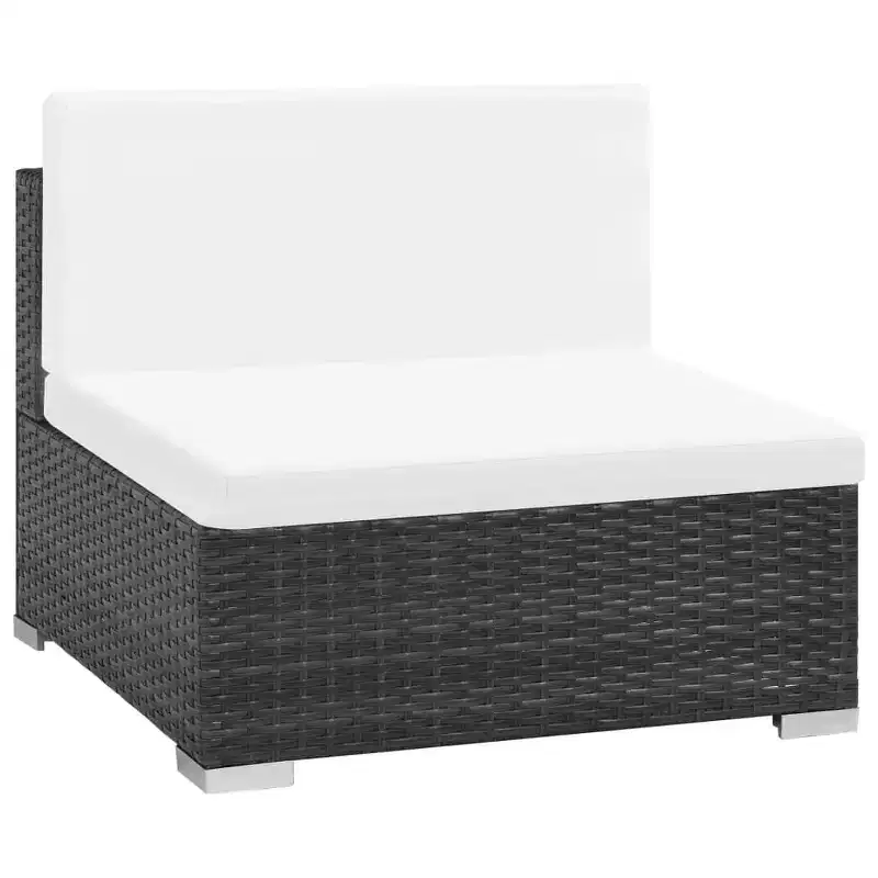 vidaXL Patio Furniture Set Outdoor Sofa with Coffee Table Poly Rattan