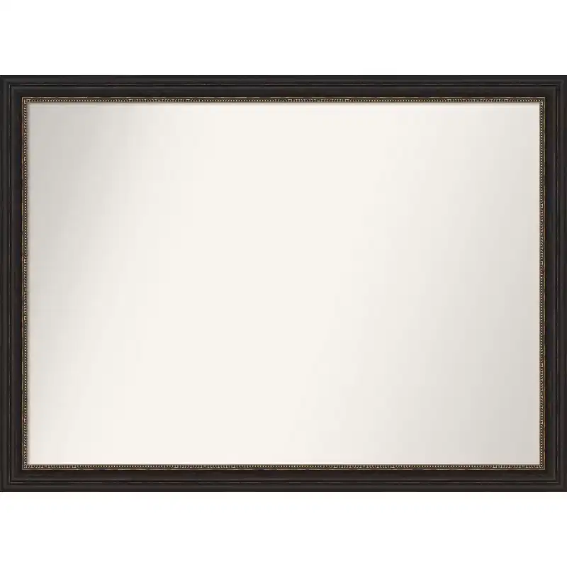Amanti Art 42x31 Non-Beveled Accent Narrow Bathroom Wall Mirror Bronze : Rectangle, Polystyrene Frame, Wall Mounted