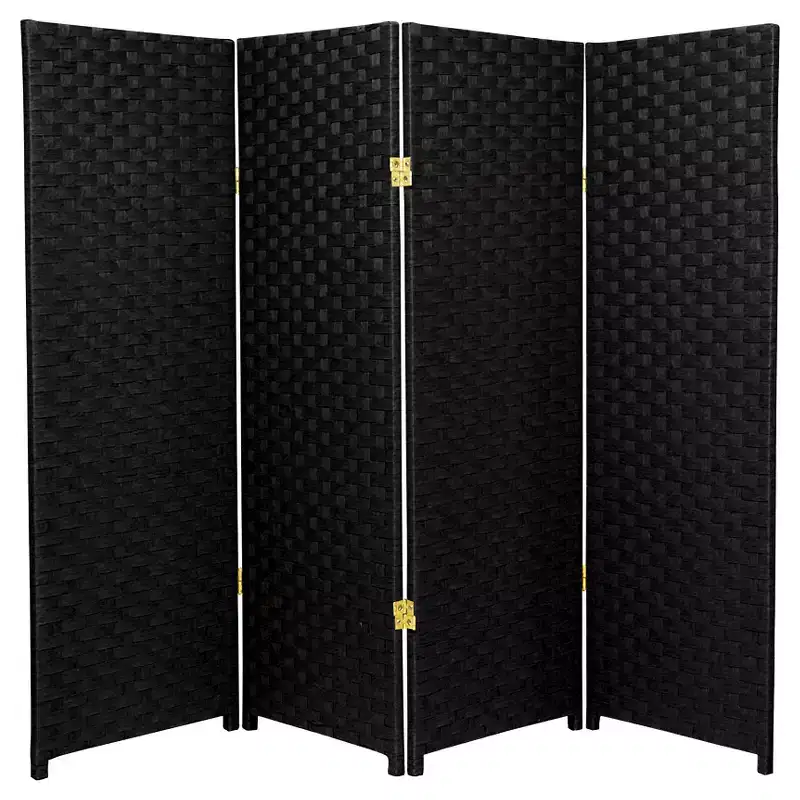 4 ft. Tall Woven Fiber Room Divider (4 Panels)