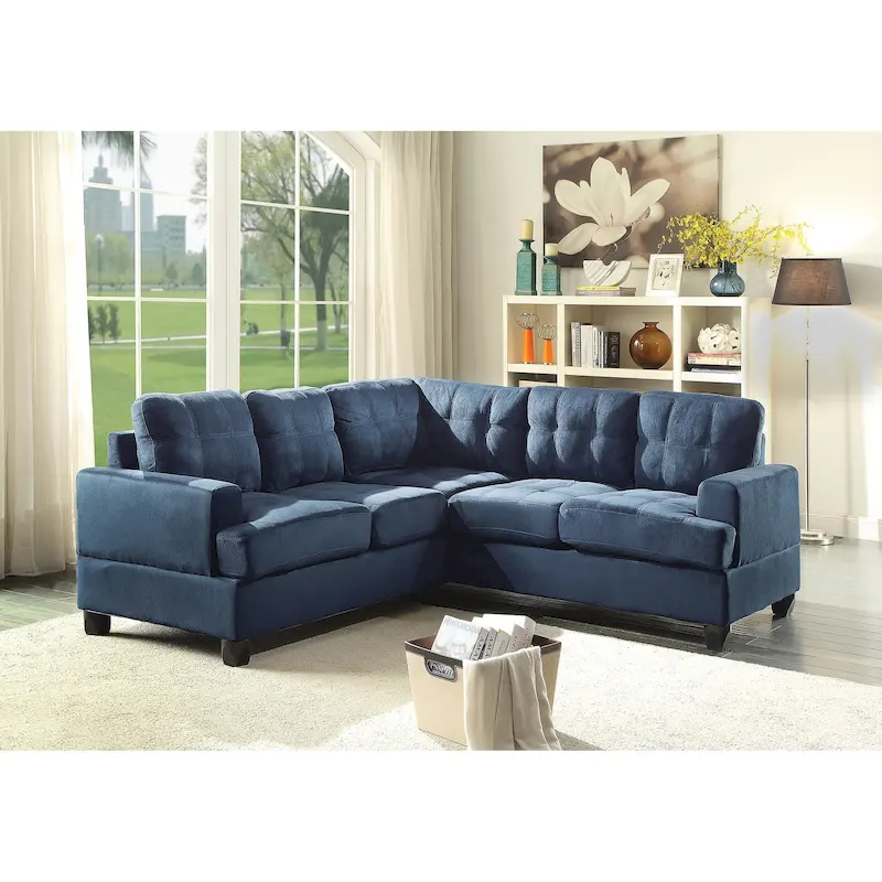 Sandridge 80 in. W 2-piece Microfiber L Shape Sectional Sofa - 80L x 80W x 36H