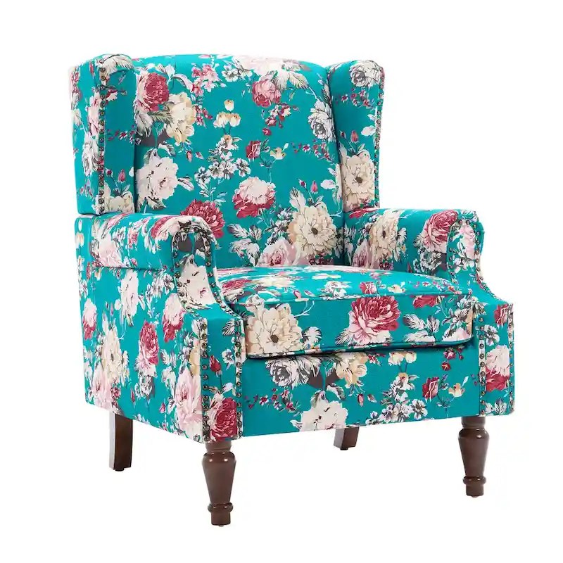 Upholstered Accent Chair Nailhead Trim Arm Chair