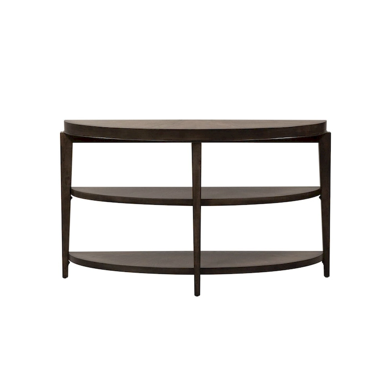 Penton Espresso Stone Sofa Table