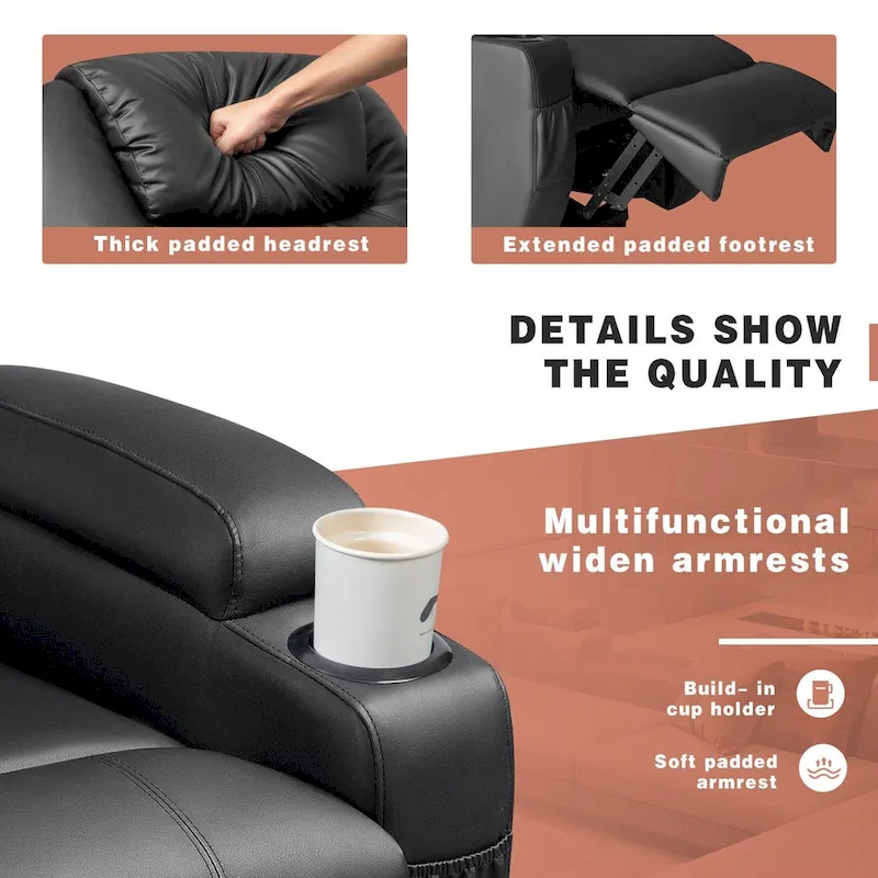 Homall Faux Leather Power Lift Recliner Chair with Massage