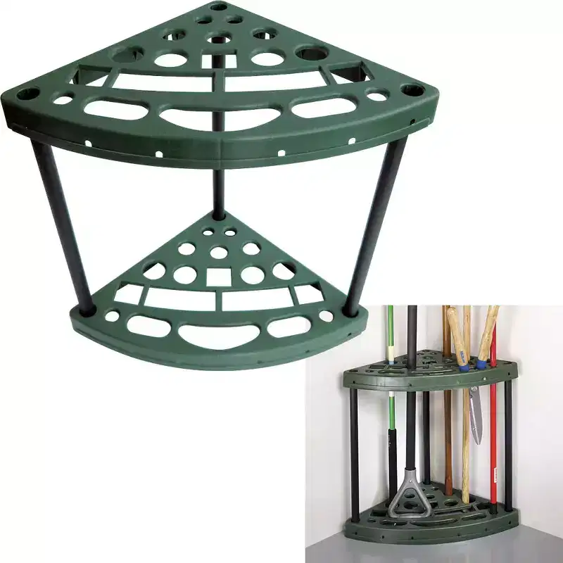 Yard Tools Corner Storage Rack for Rakes, Shovels, and Brooms