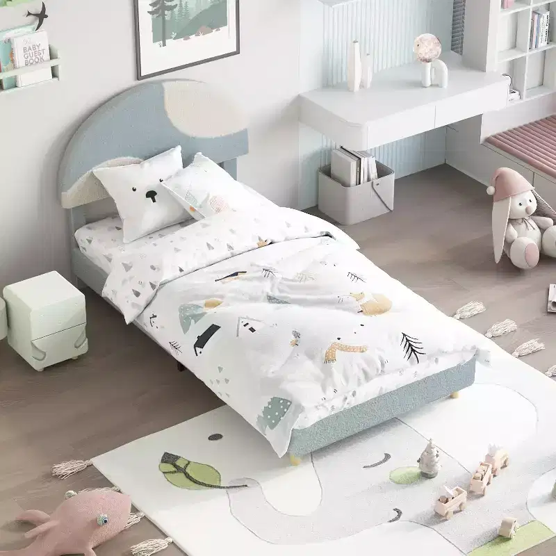 Upholstered Bed Frame with Headboard