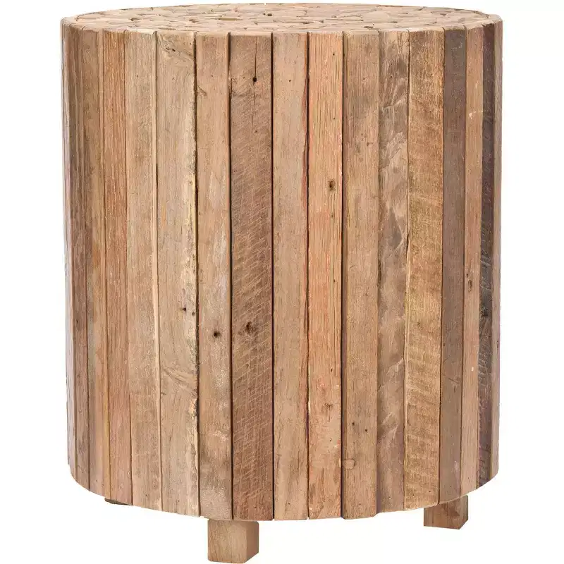 Richmond Round End Table - FOX1002A - Medium Oak - Safavieh Couture