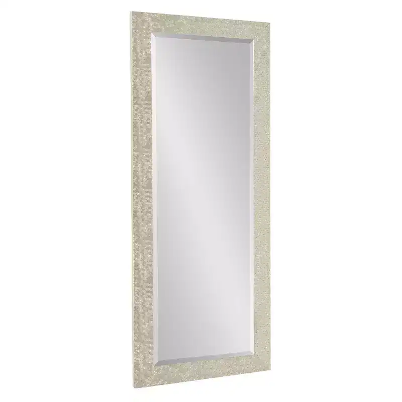 18 x 50 Coolidge Framed Beveled Decorative Wall Mirror Gold - Kate & Laurel All Things Decor: Champagne Finish, Textured