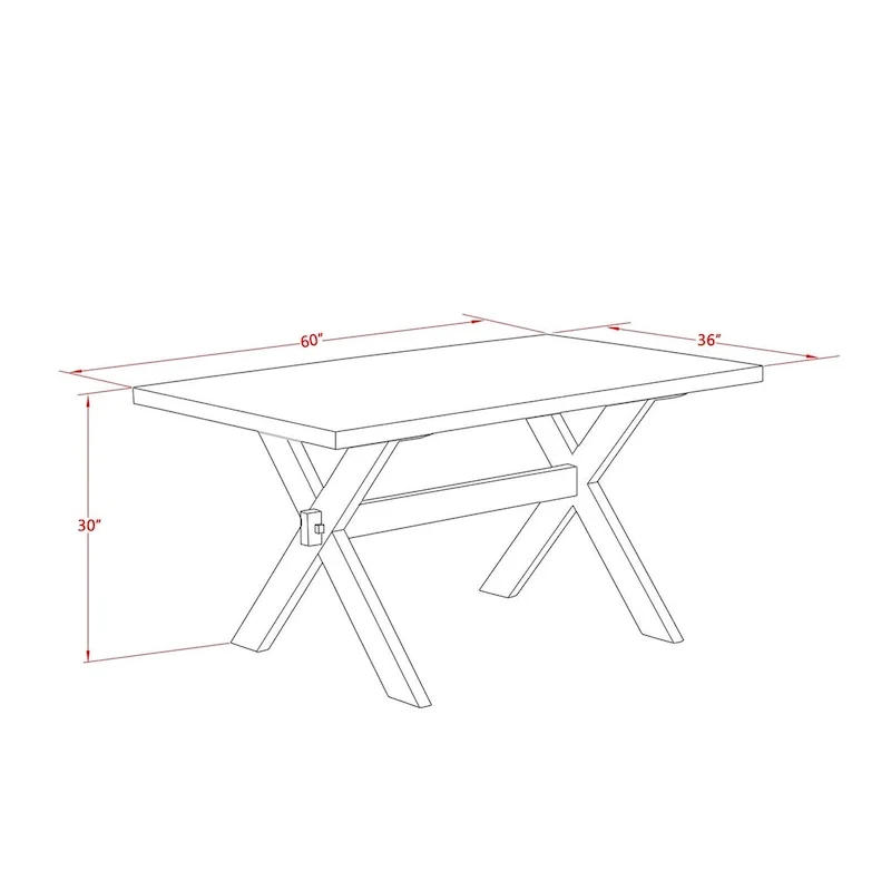 East West Furniture dining room set - a kitchen table & Stackable dining chairs - Wire-brushed Black (Pieces & Seat Options)