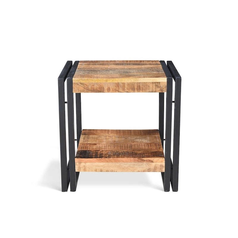 Handmade Reclaimed Wood End Table (India) - 24 x 16 x 20