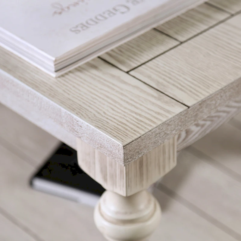 Tost Rustic White 52-inch Wood 1-Shelf Coffee Table by Furniture of America