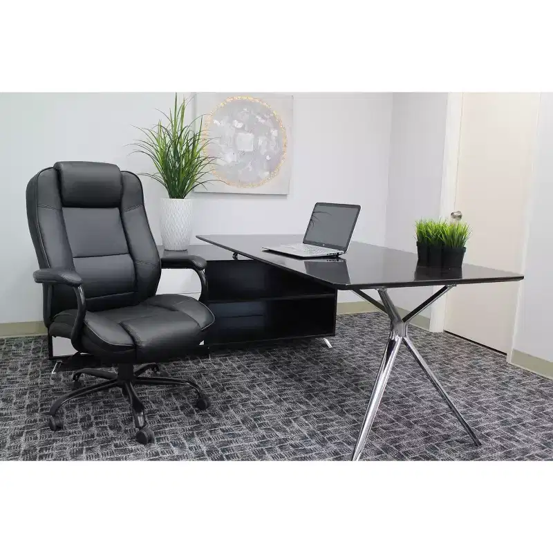 Heavy Duty Executive Chair Dark - Swivel, Metal Frame, 400lb Capacity