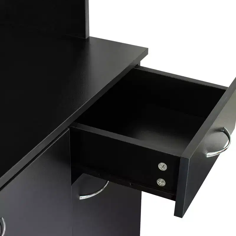 70.87 Freestanding Kitchen Pantry Cabinet With 6 Doors, Drawer, Open Shelves Versatile Buffet Cabinet, Craft Storage Cabinet