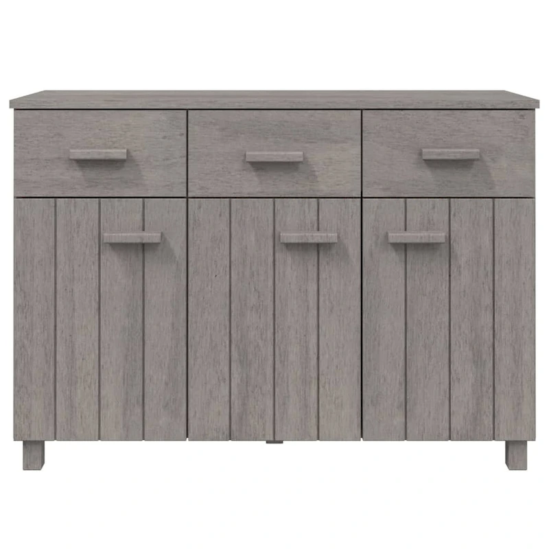 vidaXL Sideboard Bar Buffet Console Cabinet with Drawers HAMAR Solid Wood Pine - 44.5 x 15.7 x 31.5
