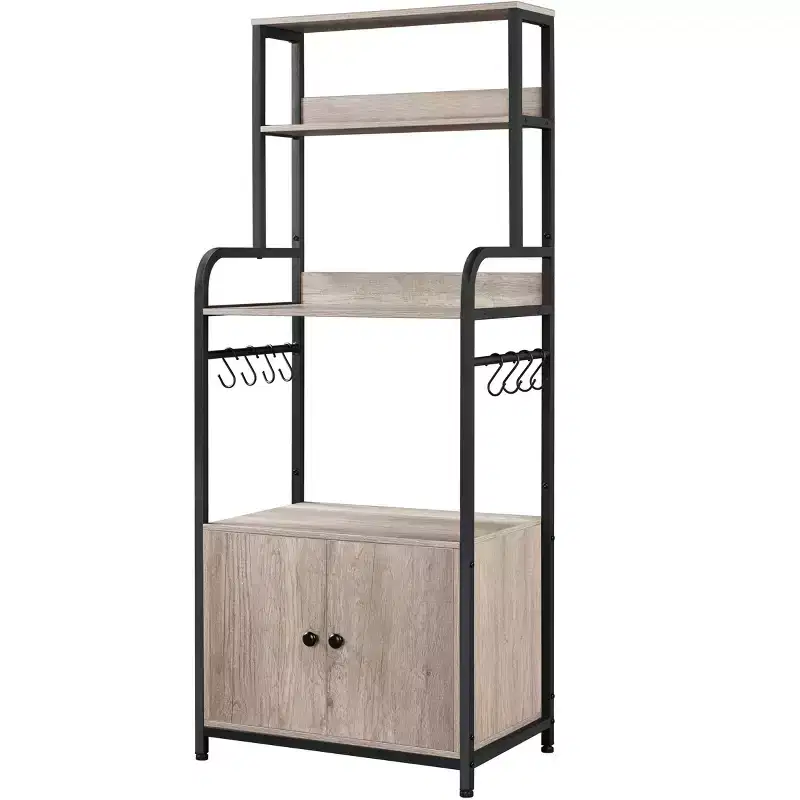 59 Kitchen Storage Rack with Cabinet and Shelves