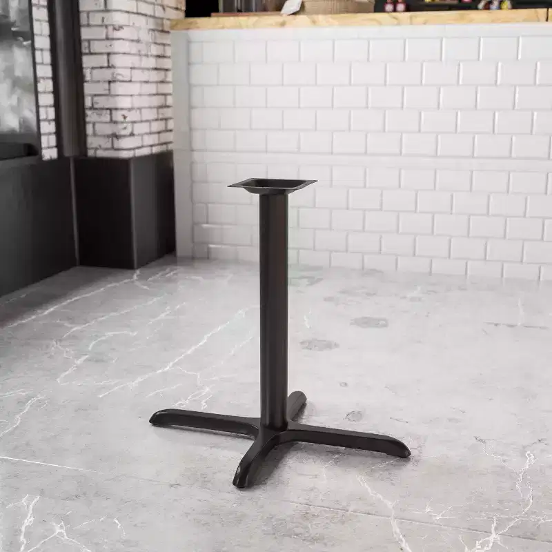 Flash Furniture Beverly 23.75'' x 30'' Restaurant Table X-Base with 3'' Dia. Table Height Column