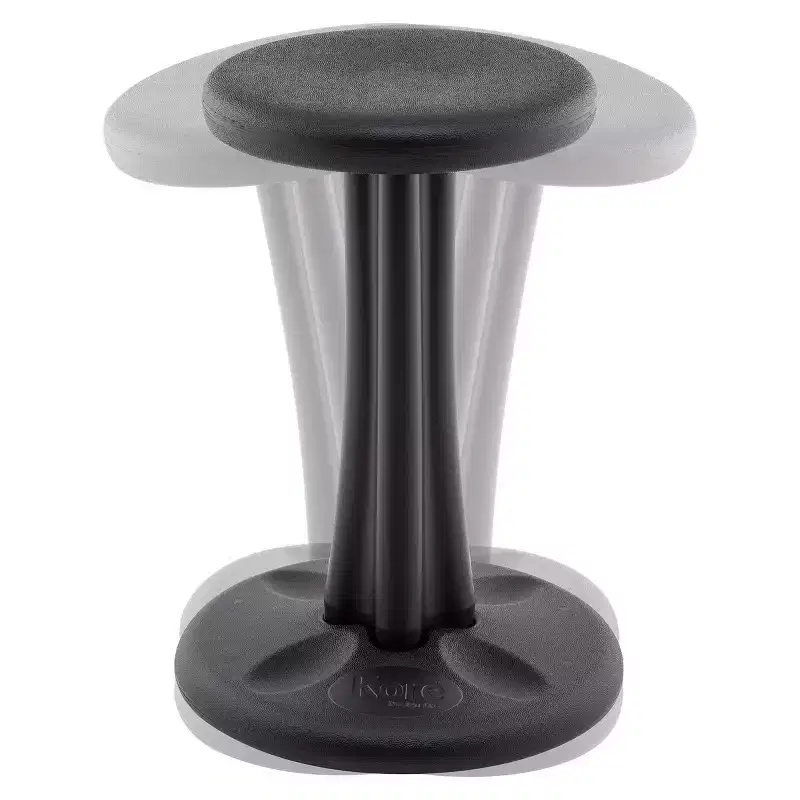 Black Fixed-Height Wobble Chair, Single Seat, Ages 10+