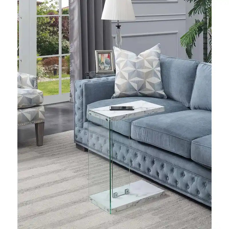 Glass C End Table