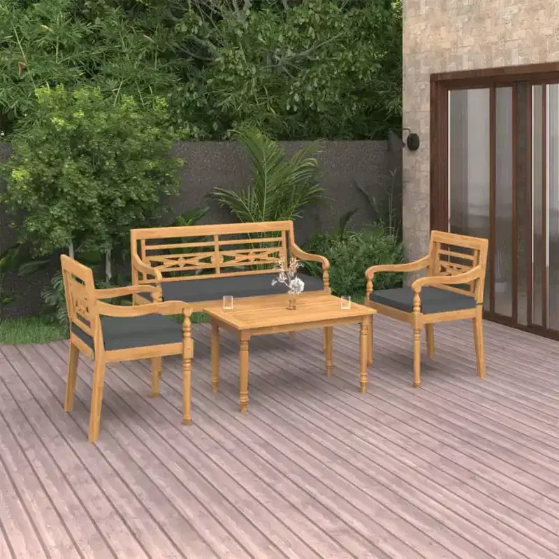 vidaXL Garden Lounge Set Teak