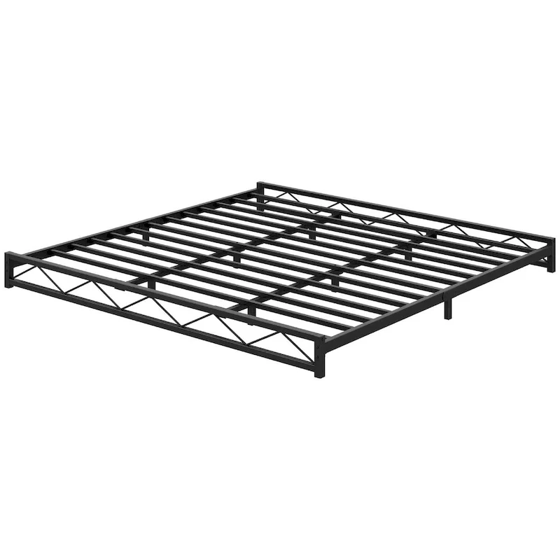 King Size Metal Bed Frame with Steel Slat Support