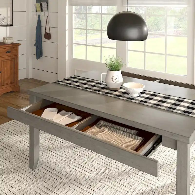 Elena Wood Rectangular Dining Table by iNSPIRE Q Classic