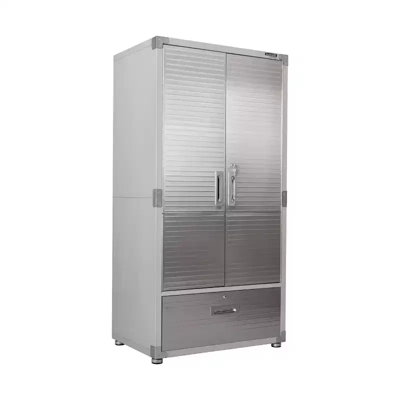 Seville Classics UltraHD Storage Cabinet with Bottom Drawer, 36 W x 24 D x 72 H