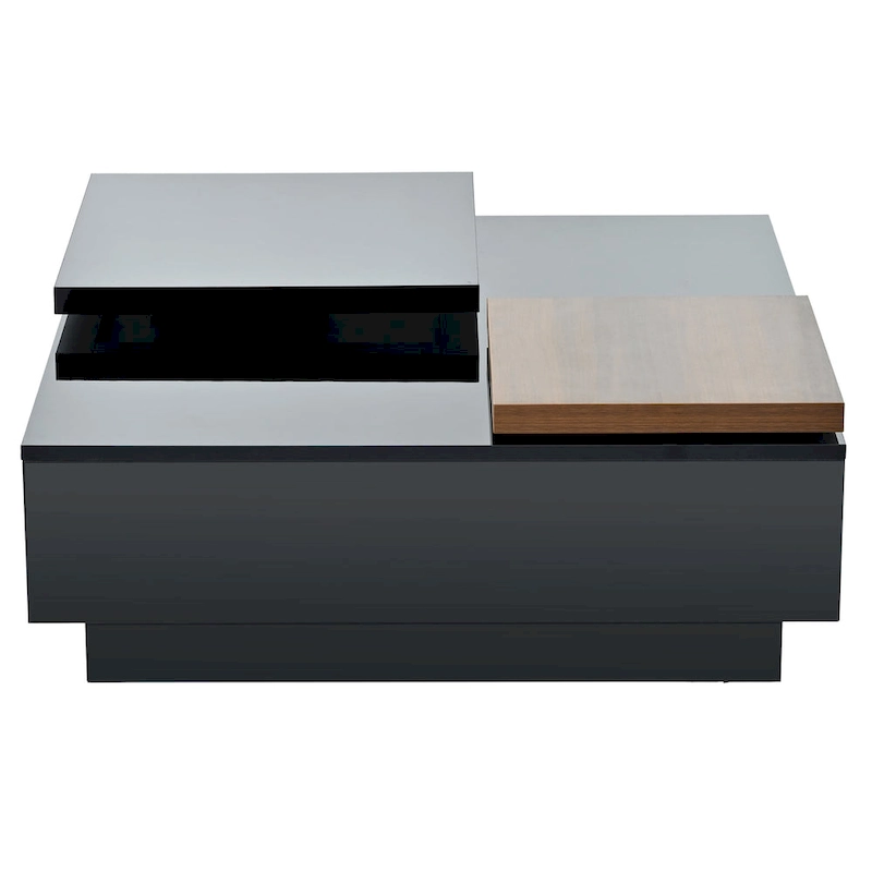 Square Wood Coffee Table with High Gloss finish