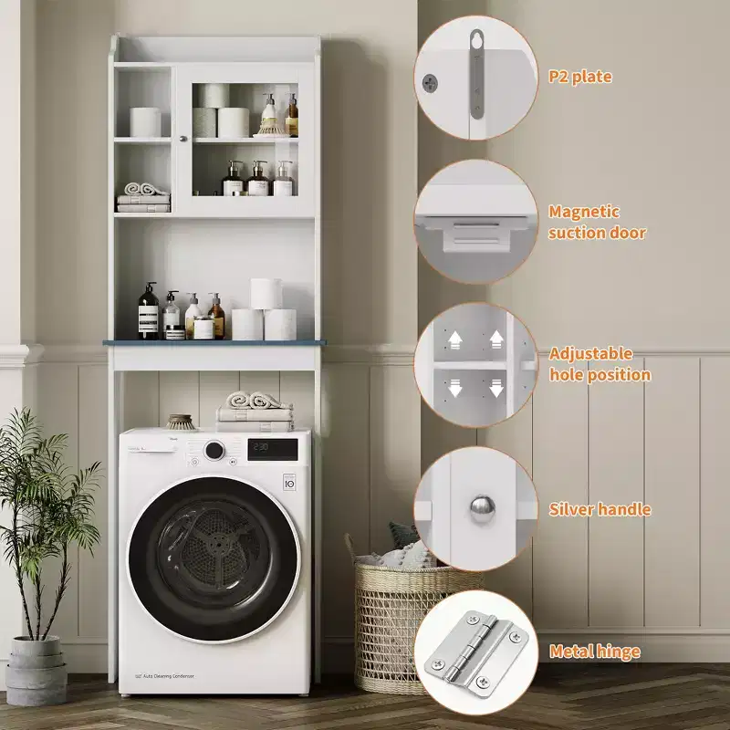 Freestanding Over-the-Toilet Storage Cabinet – Bathroom Organizer