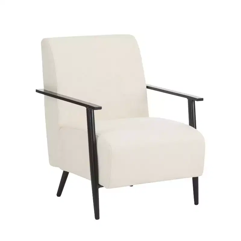 Modern Upholstered Iron Club Chair