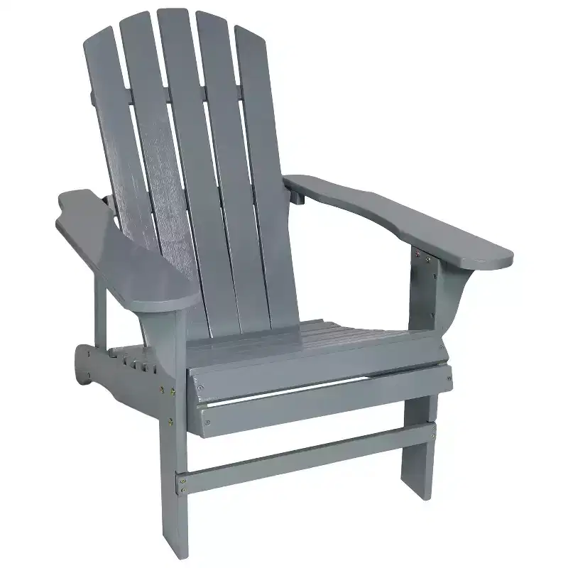 Sunnydaze Fir Wood Painted Finish Coastal Bliss Outdoor Adirondack Chair