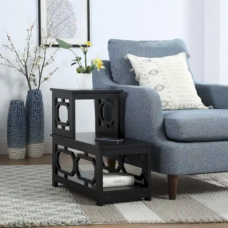 2-Tier L-Shaped End Table