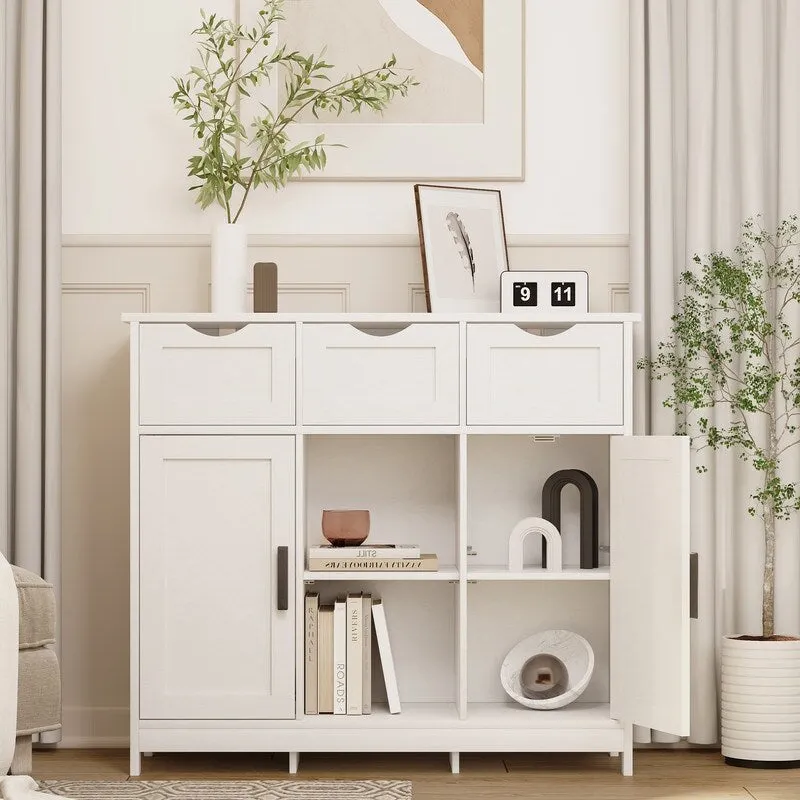 35.4 Wide 3 Drawer Sideboard - N/A