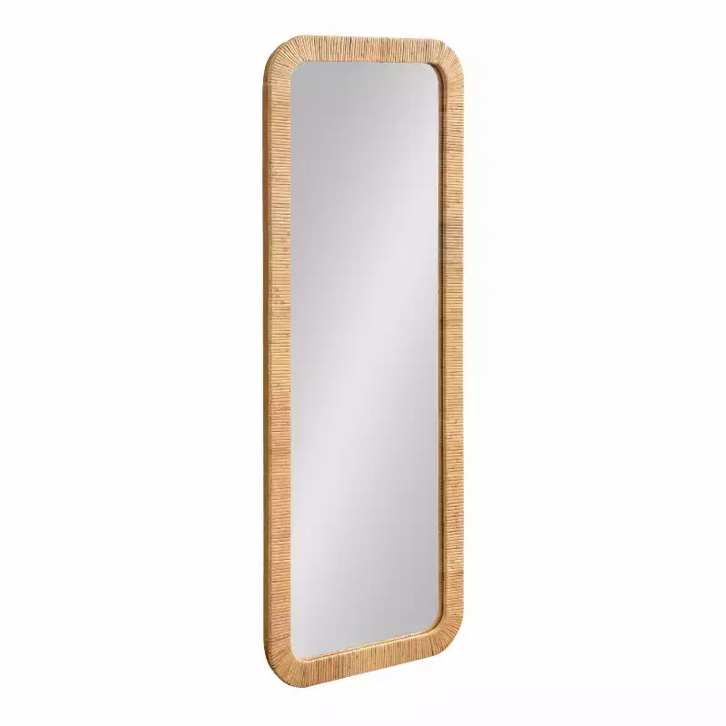 Rectangle Framed Wall Mirror Natural