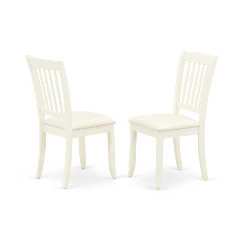 East West Furniture Dining Set Includes a Dining Room Table and Linen Fabric Kitchen Chairs,(Finish & Pieces Options)