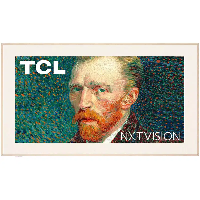 TCL 55 Class NXTVISION 4K QLED Smart Frame with Google TV and Flush Wall Mount - White 55A300W