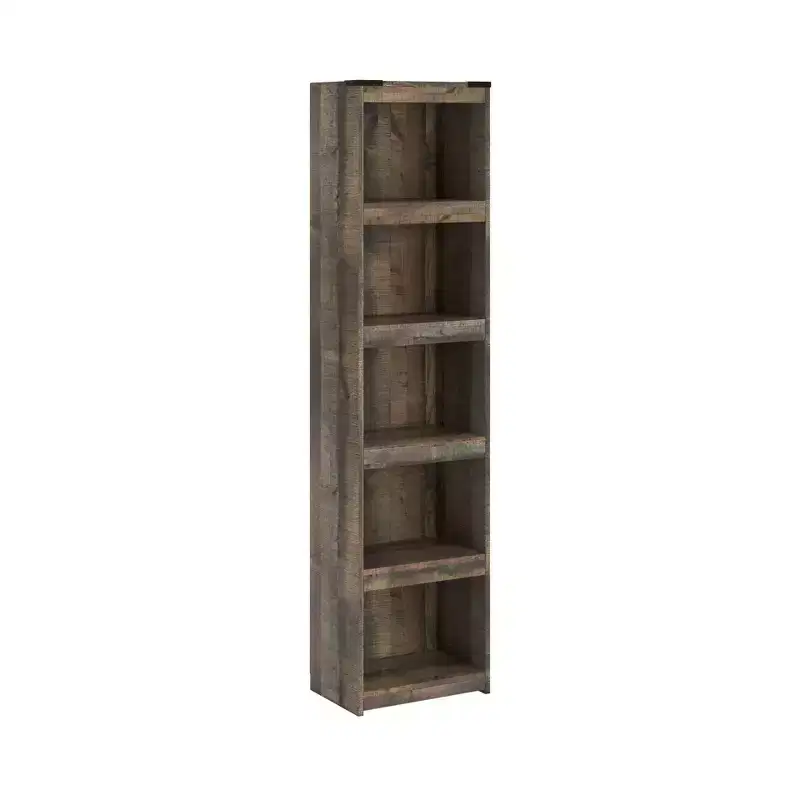 Signature Design by Ashley 72.01" Trinell Pier Brown: Modern Style, 4-Tier Open Shelf Storage, MDF Composite