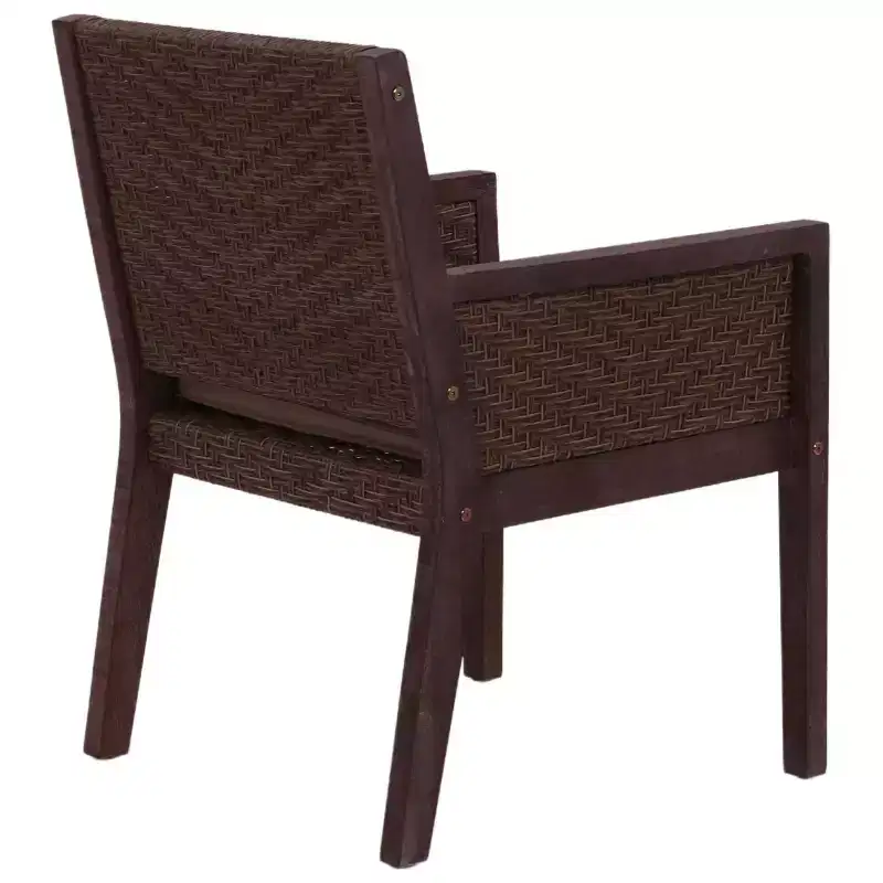 Courtyard Casual Buena Vista II Dining Arm Chair Stained Eucalyptus Wood Knock Down Packing Cushion Packed in Box but Priced Seperaely