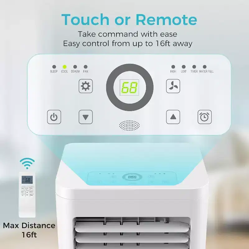 ZAFRO Portable Air Conditioners, Portable AC Unit Cools ,with Remote, 4 Modes Room Air Conditioners with Digital Display