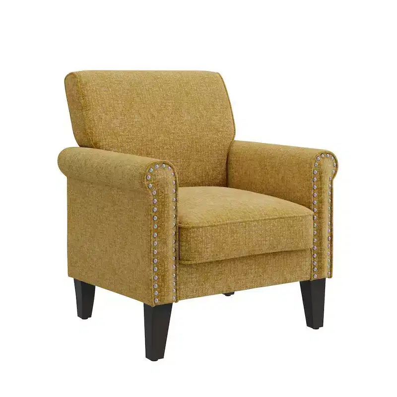 HL Home,Jean Rolled Arm Chair with Nailheads