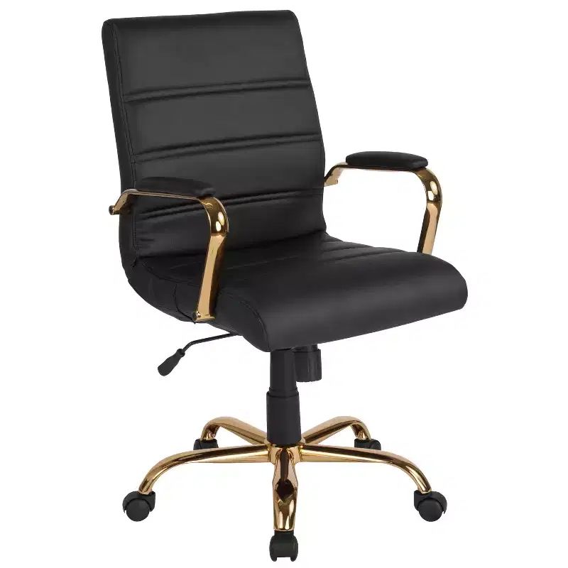 Merrick Lane Contemporary Mid-Back Home Office Chair with Padded Arms