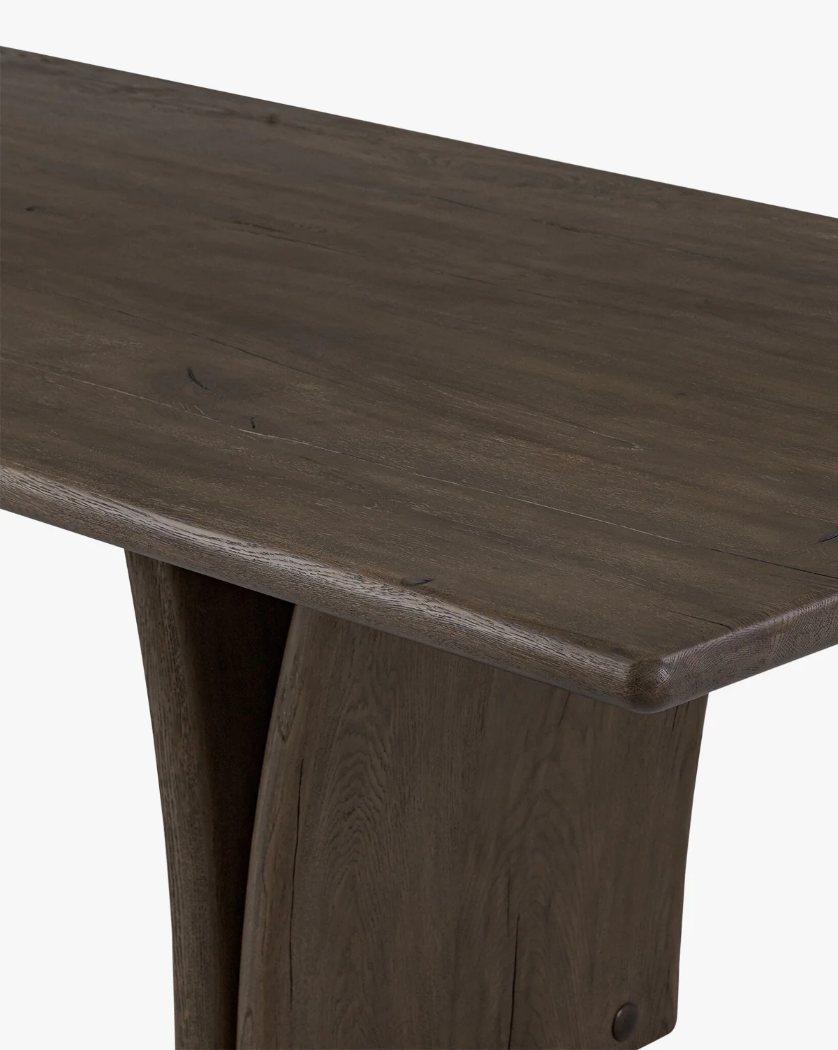 Rustic Reclaimed Oak Dining Table with Sculptural Base for Dining Room