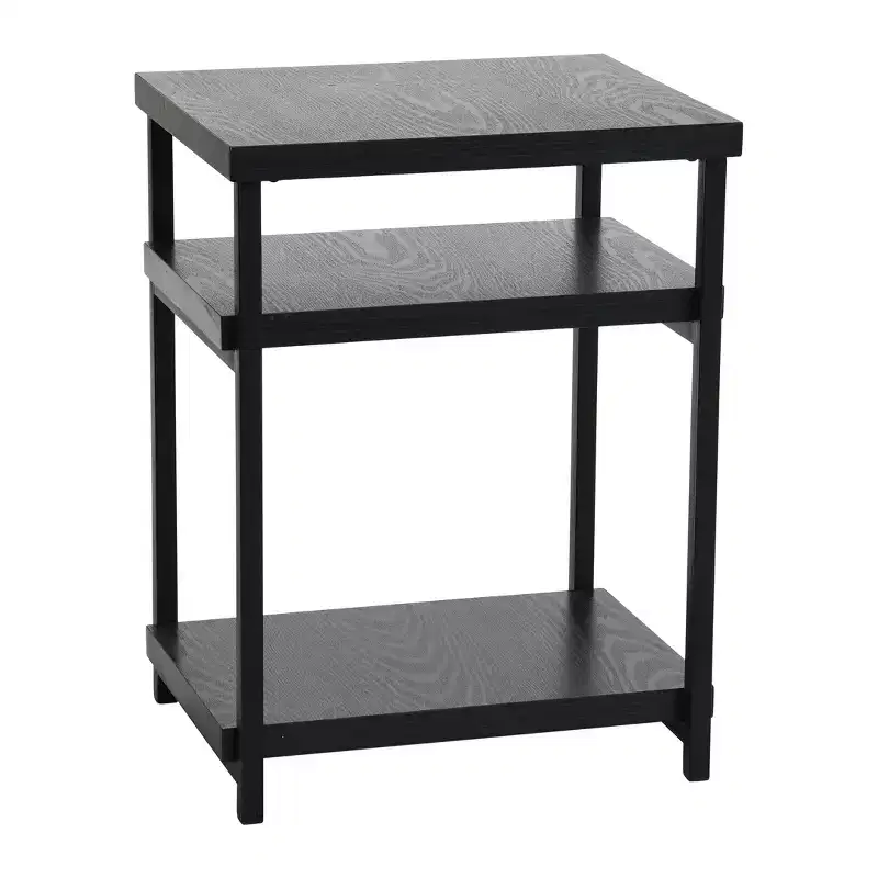 Household Essentials Jamestown Rectangular End Table Black