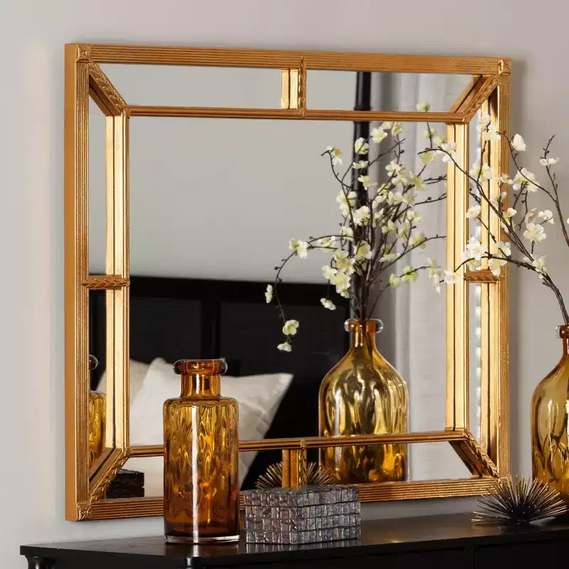 Rectangular Mirror with Antique Goldleaf Frame