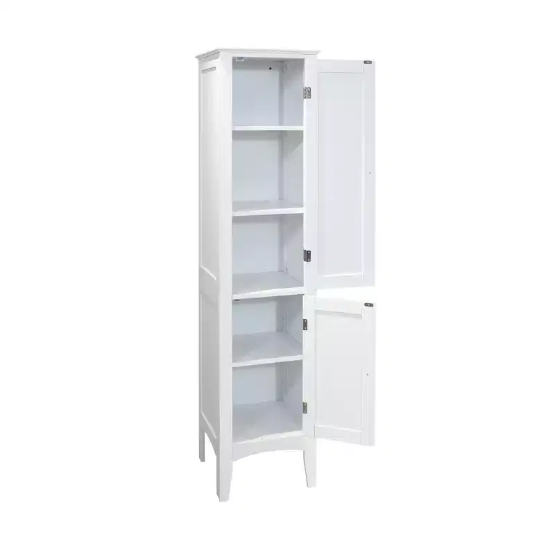 MDF Freestanding Storage Cabinet 15.35''W x 63''H White