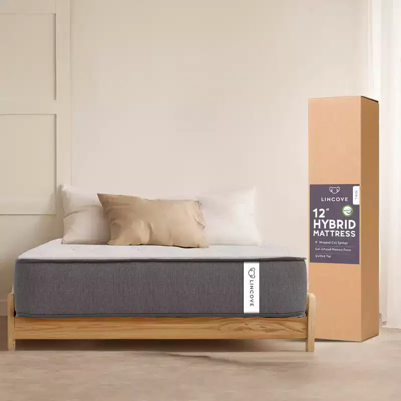 12 Inch Spring Hybrid and Memory Foam Mattress - Medium Firm Mattress CertiPUR-US Certified - Adaptive Support, Pressure Relief - Made in USA