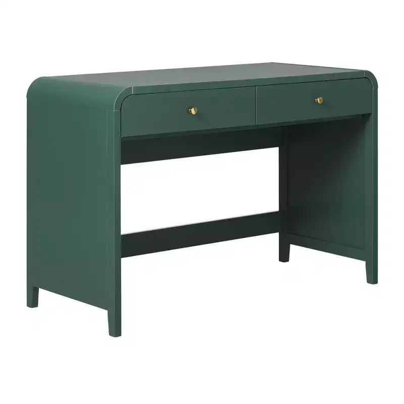 Walker Edison Zoey Modern Curve Design Writing Desk