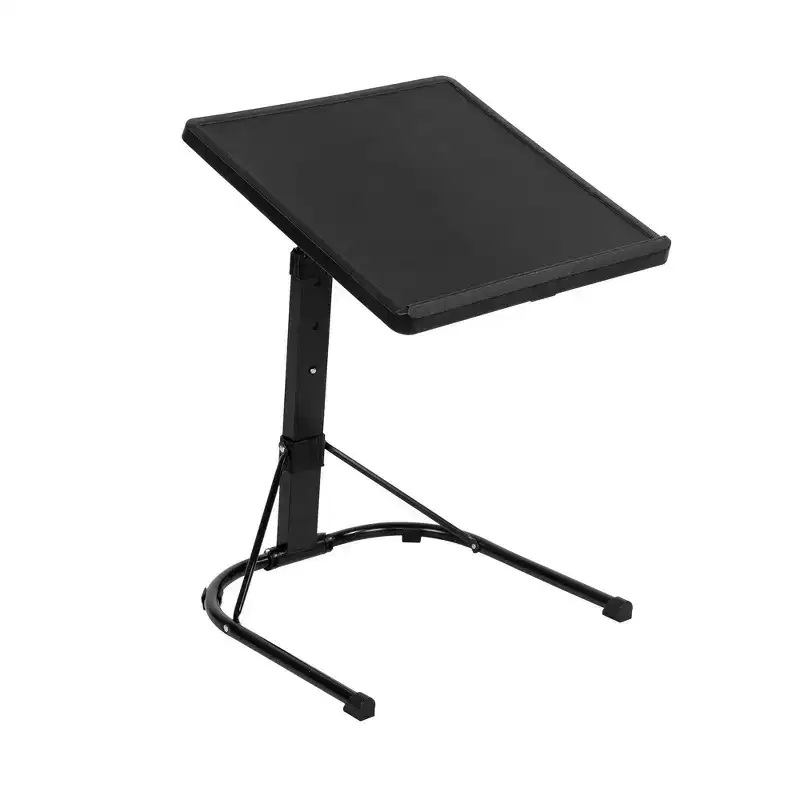 Black Adjustable Folding Tray Table, Single User