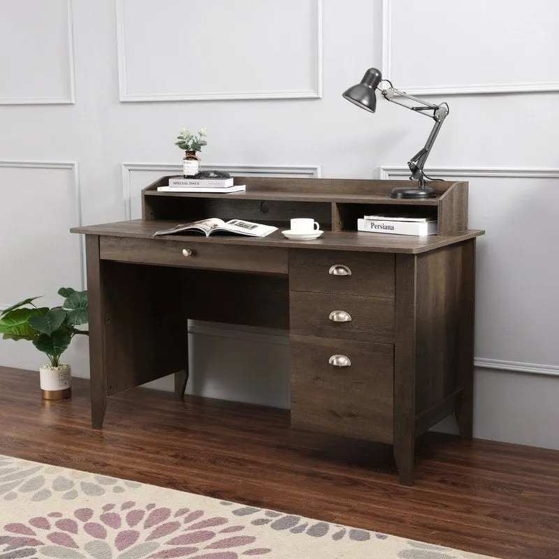 53 Wide Home Office Writing Desk With Hutch