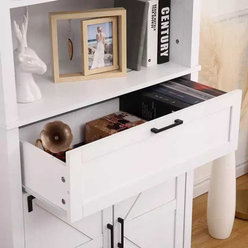 3-tier Large Capacity Vintage Arrow Series Bookcase for Living Room, Office, Bedroom - Sturdy MDF and Particle Board, Easy to Assemble