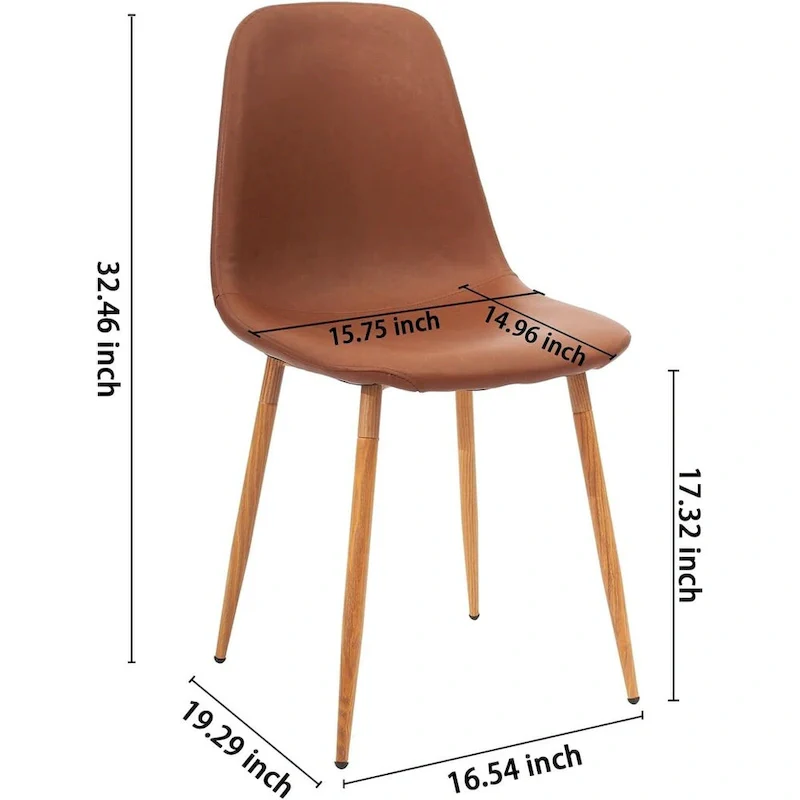 PU Cushion Seat and Metal Legs Side Chair